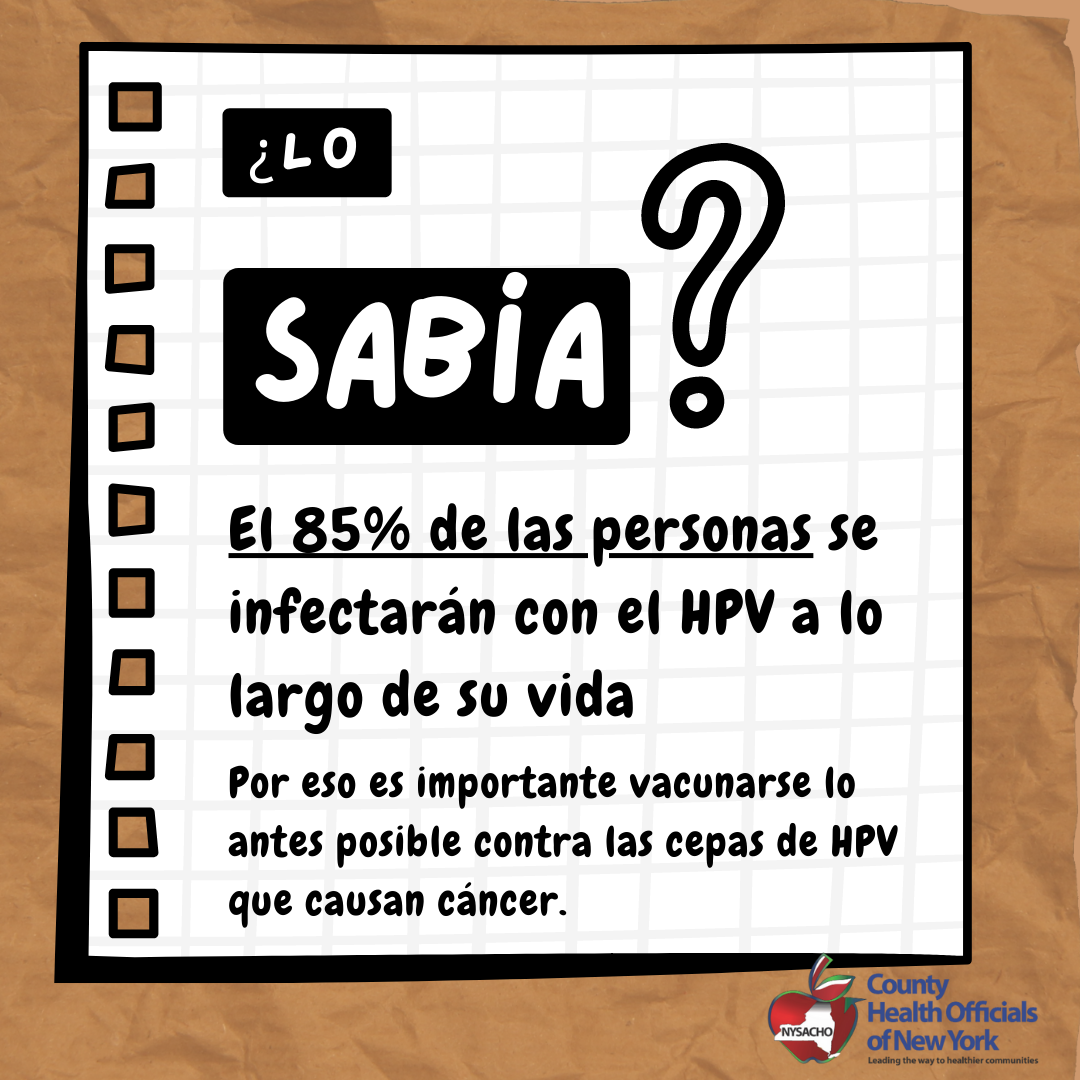 HPV infection stats in Spanish