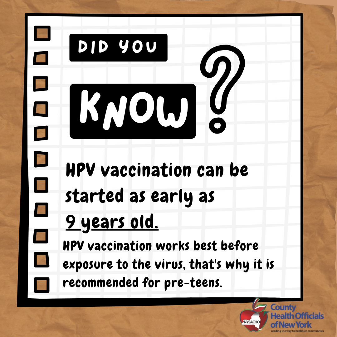 HPV early vaccination