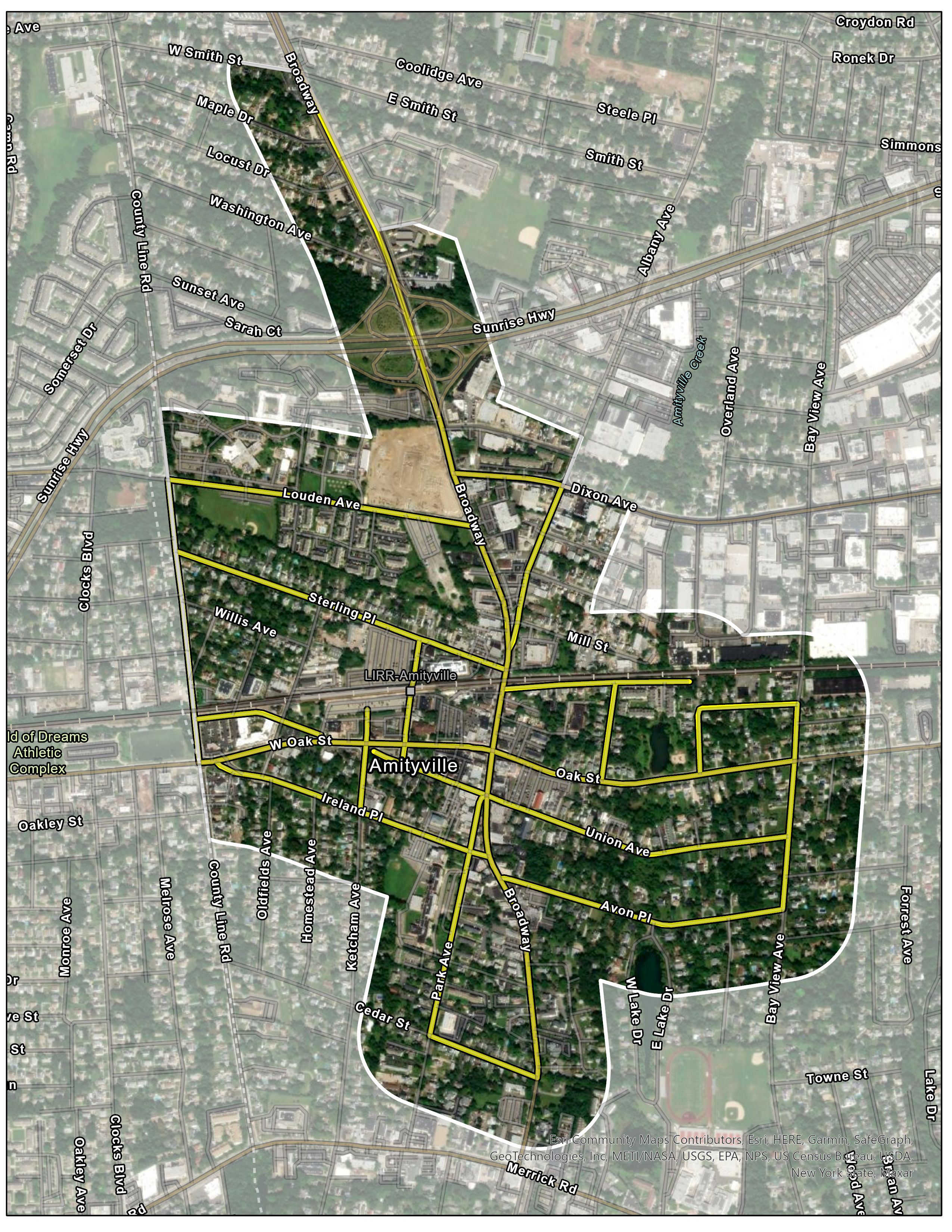 Map of Amityville