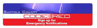 Graphic for Suffolk County Emergency Notifications and Code Red - go to the Suffolk Code Red Info web page