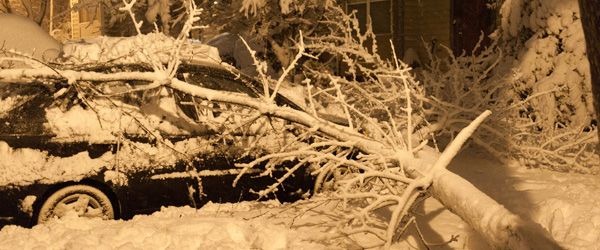 Image of a car buried in snow