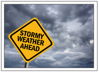 Stormy Weather Ahead emblem-September is National Preparedness Month
