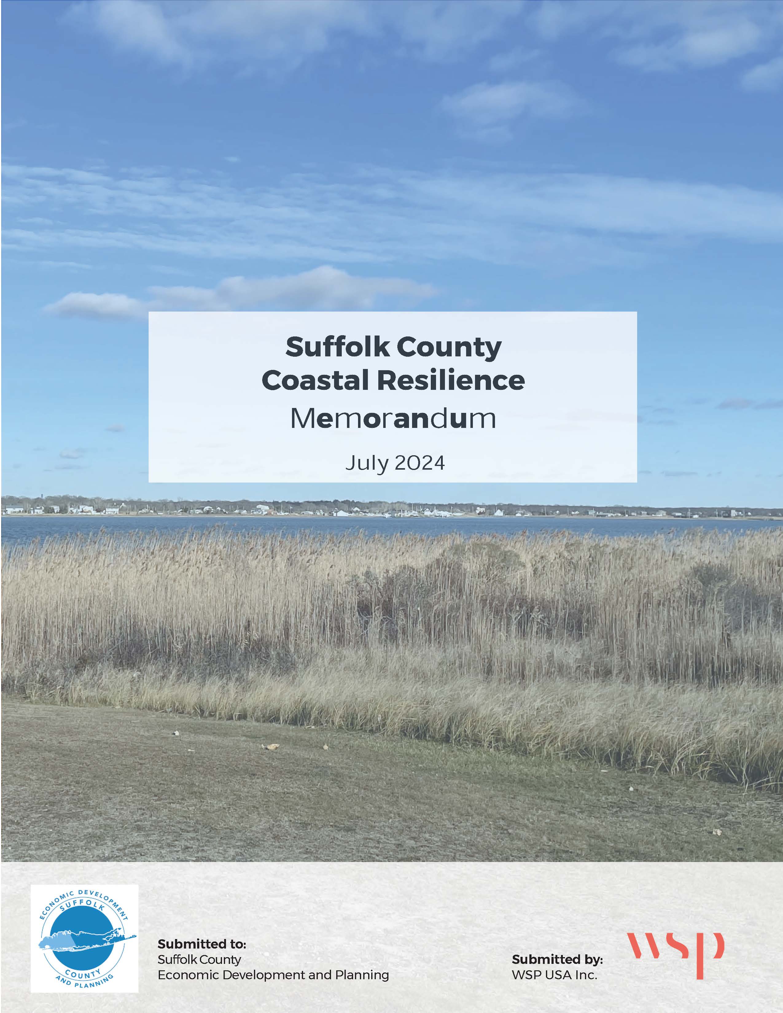 Suffolk County Coastal Resilience Memorandum Cover