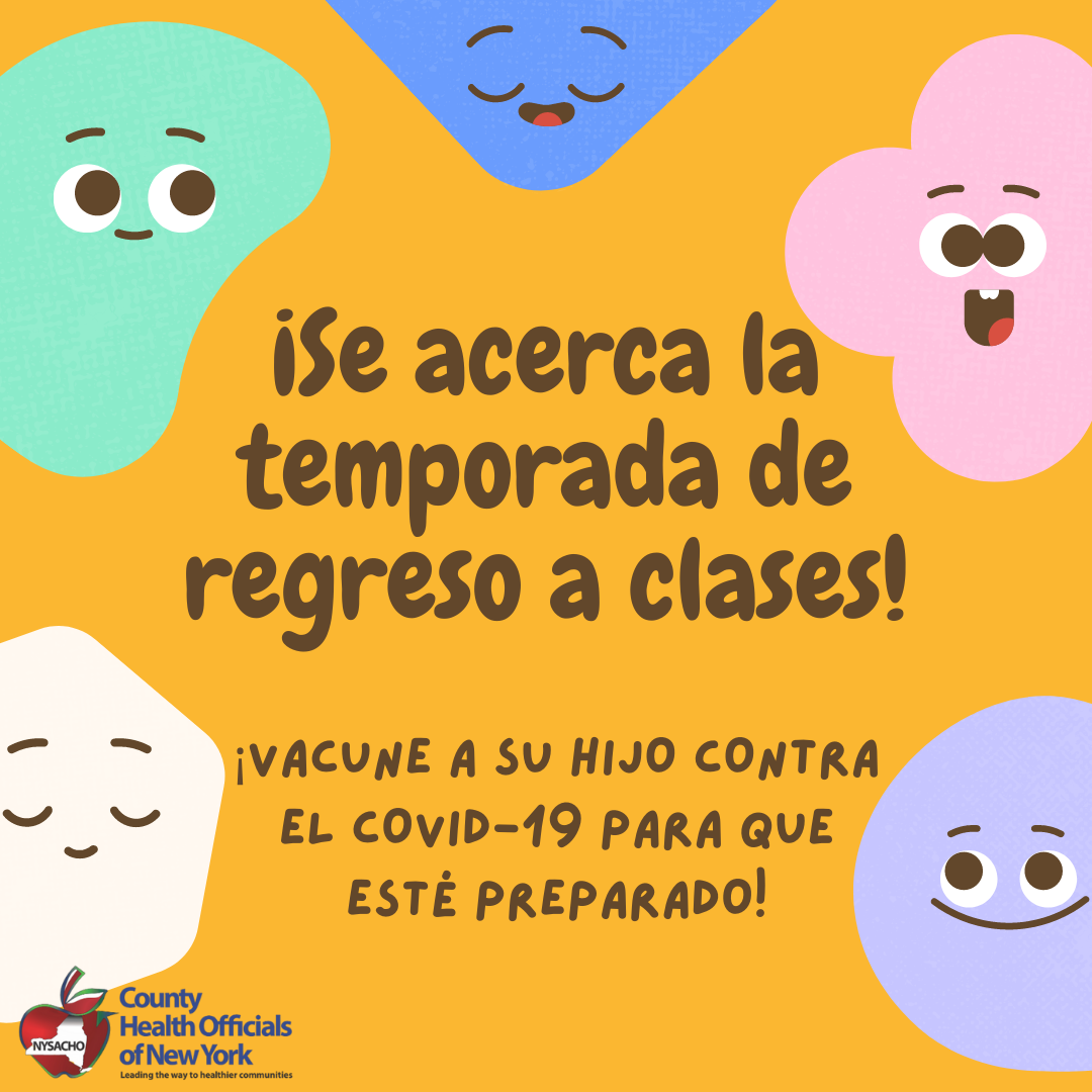 Back to school COVID notice in Spanish