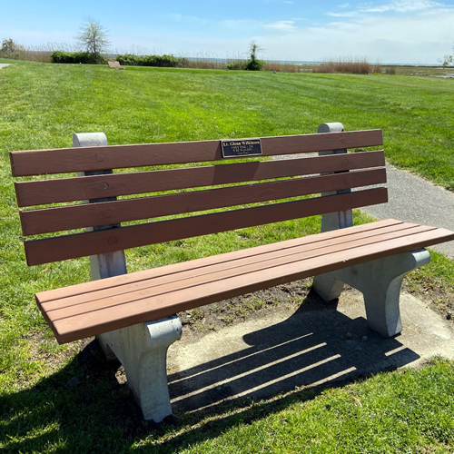 a memorial bench