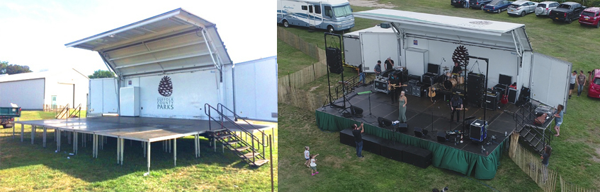 a stage for events by Suffolk County Parks